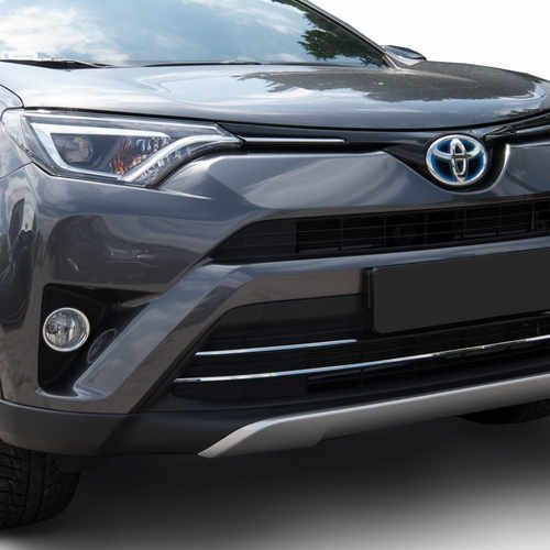 Хром накладка на решітку бампера для Toyota Rav4 IV 2016+