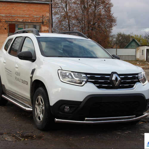 Передій захист подвійний для Renault Duster 2010-2017, 2017+