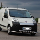 Захист переднього бампера подвійний з грилем для Fiat Fiorino III 2008-2013