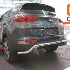 Захист заднього бампера хвиля d60 для KIA Sportage 2016+