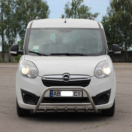 Кенгурятник з написом і грилем D60 для Opel Combo 2011+ (WT004)