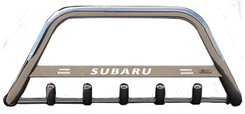 Кенгурятник з написом і грилем D60 для Subaru Forester 2008+ (WT004)