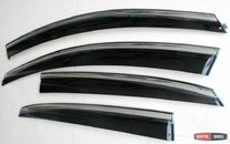 Дефлектори вікон вітровики з хром окантовкою (нерж.) для VW Polo Седан 2010+