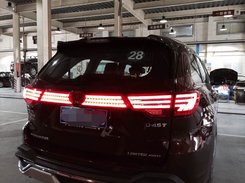 Ліхтар-вставка Lexus стиль задня LED чорна для Toyota Highlander 2014+