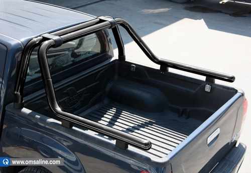Захисні дуги в кузов Omsa Line Kobra Roll Bar для Mitsubishi L200 2016+ Fiat Чорні FullBack