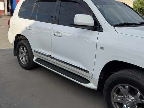 Бокові пороги V2 Білий колір для Lexus LX570/450d