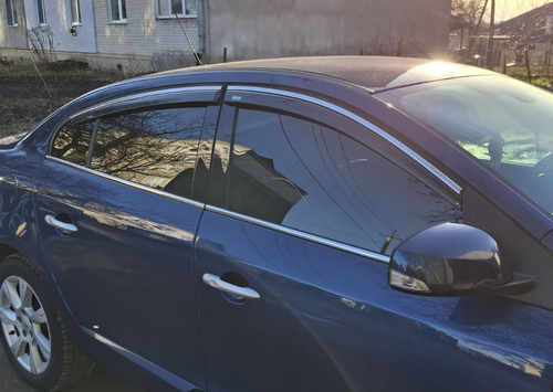 Вітровики з хромом (4 шт, Niken) для Renault Fluence 2009-2016 рр