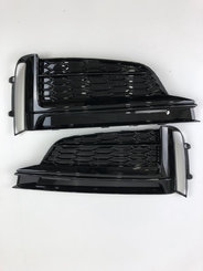 Грати в бампер Audi A5 B9 2015-2019р в стилі S-Line Full Black
