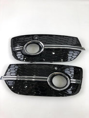 Решетки в бампер Audi Q3 11-14г For ACC в стиле RSQ3 Black Chrome
