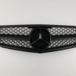 Решітка радіатора Mercedes C-Class W204 2007-2014 рік SL Black Matte