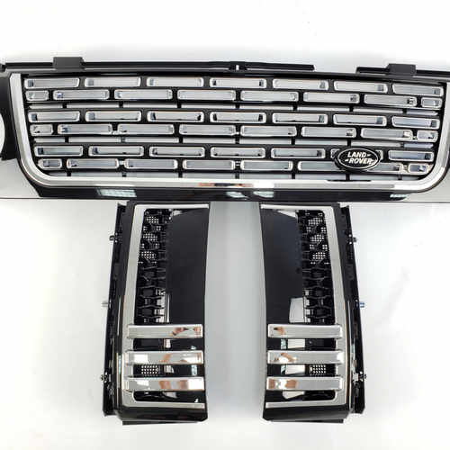 Решітка радіатора зябра Range Rover Vogue L322 2005-2009 full black