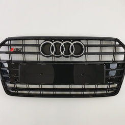 Решітка радіатора Audi A7 S7 2016-2018г Full Black (chrome rings)