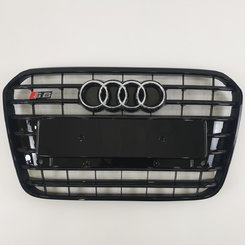 Решітка радіатора Audi A6 S6 2012-2015г Full Black (chrome rings)