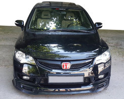 Накладка на передній бампер ЛИП (чорна) для Honda Civic Sedan VIII 2006-2011рр.