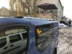 Рейлинги Хром Короткая база, Метал. ножка для Nissan Primastar 2002-2014 гг.
