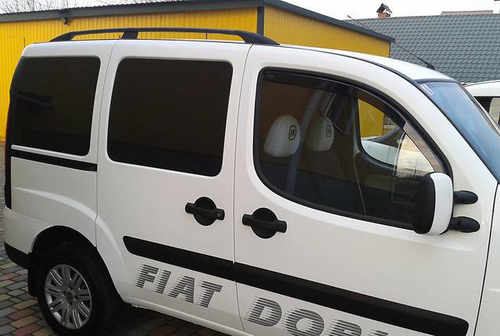 Рейлінги Чорні Пластикові ніжки для Fiat Doblo I 2001-2005 рр.