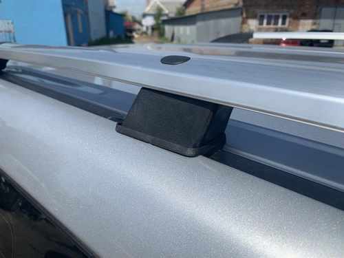 Рейлінги турецька дизайн (Хром, 2 шт) металеві ніжки для Toyota Land Cruiser Prado 150