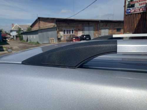 Рейлінги турецька дизайн (Хром, 2 шт) металеві ніжки для Toyota Land Cruiser Prado 150