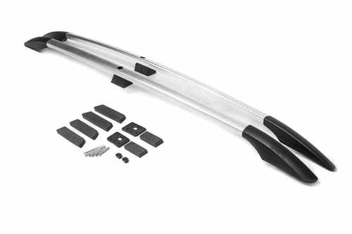 Рейлінги турецька дизайн (Хром, 2 шт) металеві ніжки для Toyota Land Cruiser Prado 150