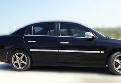 Наружняя окантовка стекол (4 шт, нерж) Carmos - Турецкая сталь для Opel Vectra C 2002-2008 гг.