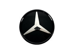 Логотипи Chrome Black скляний (муляж дистроніка) на Mercedes-Benz GLS-Class X166 2015-2019 року.
