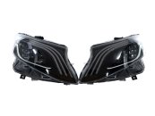 Передние фары ( Led стиль Maybach замена галогена ) на Mercedes-Benz VITO-Class W447 2014-2019 года