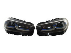 Передние фары Full Led в стиле Laser (апгрейд в LCI) на BMW X3 G01 2018-2022 года