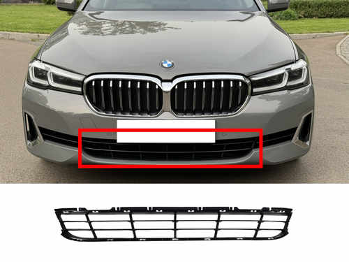Решітка в бампер (середня) на BMW 5 Series G30/G31 2020-2023 роки