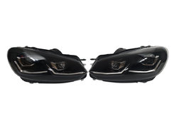 Передние фары (Full Led апгрейд в Golf VII 2017+) на Volkswagen Golf VI 2008-2012 года