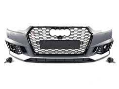 Передній бампер ( в стилі RS4 під радари V2 ) на AUDI A4 B9 2015-2019 року