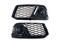 Решетки в бампер Full Black ( в стиле RSQ5 ) на AUDI Q5 80A 2016-2020 года