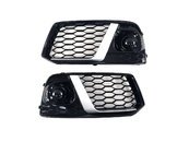 Решітка в бампер Silver Black ( в стилі RSQ5 ) на AUDI Q5 80A 2016-2020 року