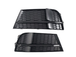 Решетки в бампер Full Black ( в стиле S3 ) S-Line на AUDI A3 8V 2016-2020 года