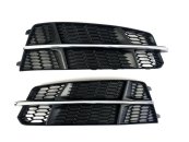 Решітка в бампер Chrome Black ( в стилі S6 ) S-Line на AUDI A6 C7 2014-2018 року