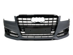 Передній бампер (в стилі S8) Black на AUDI A8 D4 2014-2017 року
