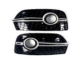 Решітка в бампер Black/Silver (стиль RSQ3 під туманки) на AUDI Q3 8U 2011-2014 року