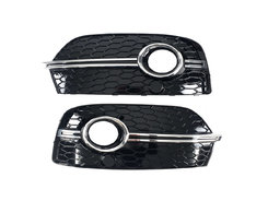 Решетки в бампер Chrome Black (стиль RSQ3 под туманки) на AUDI Q3 8U 2011-2014 года
