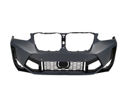 Передний бампер (в стиле X3M F97) на BMW X3 G01 2022-2024 года.
