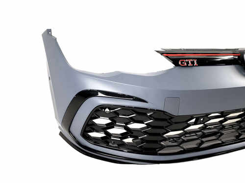 Передній бампер (стиль GTI) на Volkswagen Golf VIII 2020-2024 року