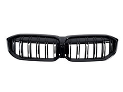 Решетка Черный глянец (Двойные M-Look) на BMW 3 Series G20/G21 2022-2024 года