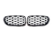 Ноздрі Diamond Black (хром рамка) на BMW 5 Series F10 / F11 2010-2017 року
