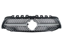 Решетка радиатора Silver (без места под камеру) Diamond на Mercedes-Benz A-Class W177 2018-2022 года
