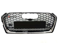 Решітка радіатора Chrome Black (в стилі RS5 під камеру) Quattro на AUDI A5 B9 2016-2020 року