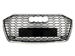 Решітка радіатора Chrome Black (в стилі RS6 без камери та без радарів) на AUDI A6 C8 2018-2023 року