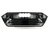 Решітка радіатора Silver Black ( в стилі RS7 під камеру та радари ) на AUDI A7 4K 2017-2023 року