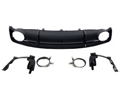 Диффузор (заднего бампера) Full Black/Black Pipe (в стиле RS7) S-Line на AUDI A7 4G 2014-2017 года