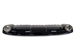 Дифузор (заднього бампера) Full Black/Chrome Pipe (в стилі RSQ7) на AUDI Q7 4M 2015-2020 року