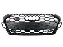 Решетка радиатора Full Black (Gloss / Matte) (в стиле S5) на AUDI A5 B9 2020-2023 года