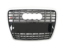 Решітка радіатора Black Silver ( в стилі S6 ) на AUDI A6 C6 2004-2011 року