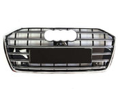 Решітка радіатора Chrome Black (в стилі S6 під камеру без радарів) на AUDI A6 C8 2018-2023 року